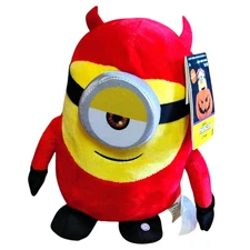 Minions Stuart Plush Red Devil Side Stepper Animated Halloween 11” Stuffed Gemmy