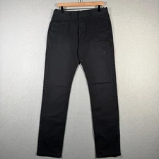 Riche Le Mens Black Utility Workwear Pants Size 30 Double Knee Skinny Slim