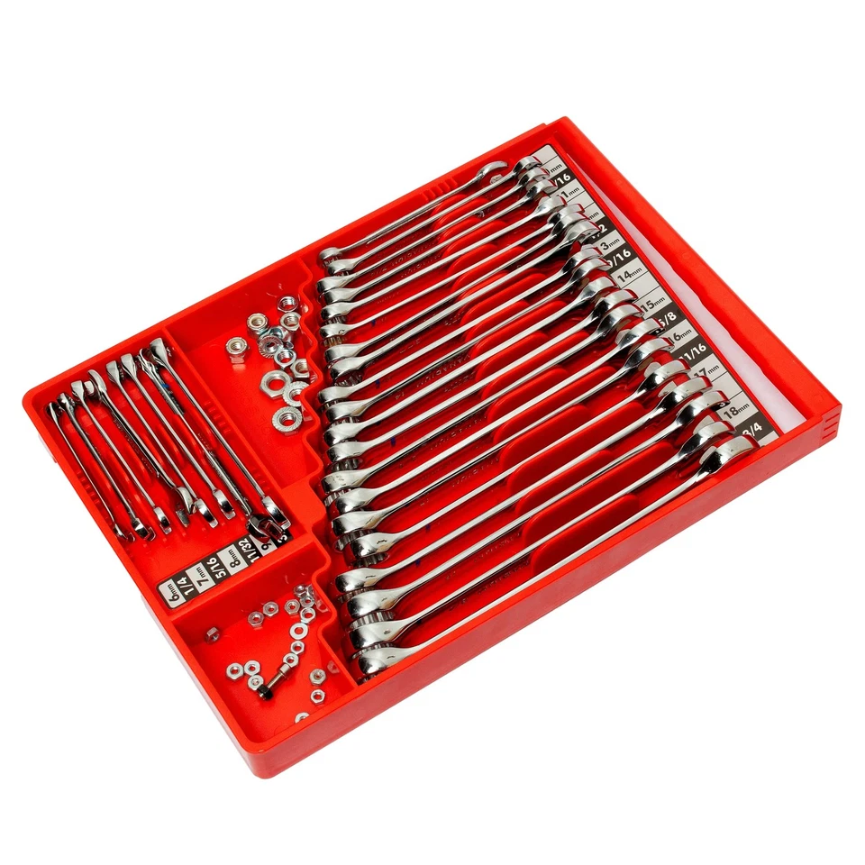 Wrench Organizer Tool Sorter Red Storage Solutions for Garage or Workshop - Imagem 2 de 4