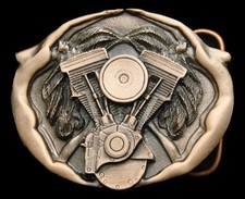 RA08155 NOS 1994 HARLEY-DAVIDSON  V-TWIN ENGINE  NAKED LADIES  BUCKLE