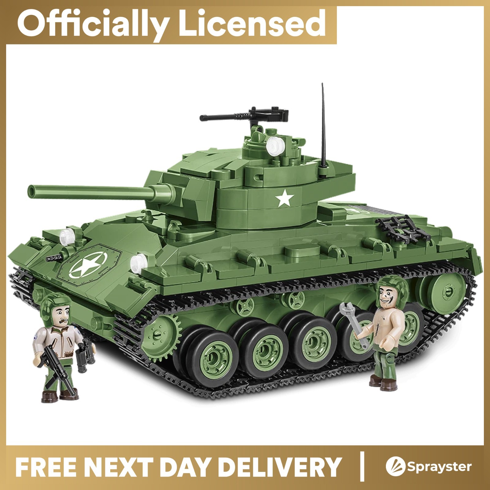 COBI-2543 HC WWII M24 Chaffee Tank 590Pcs