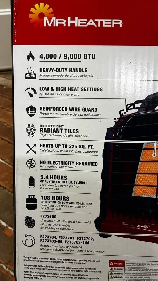 Calentador radiante de propano Mr. Heater MH9BX - rojo/negro Foto 3 de 4
