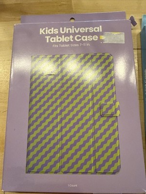 GEMS Kids Zig Zag Universal Tablet Case Purple Green Fits up to 11''