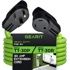 GEARit TT30 RV Power Extension Cord 30 Amp 125V Cable TT-30P/TT-30R Heavy Duty