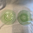 Set Of Two Hazel Atlas Radium, Narrow Ribbon Plates