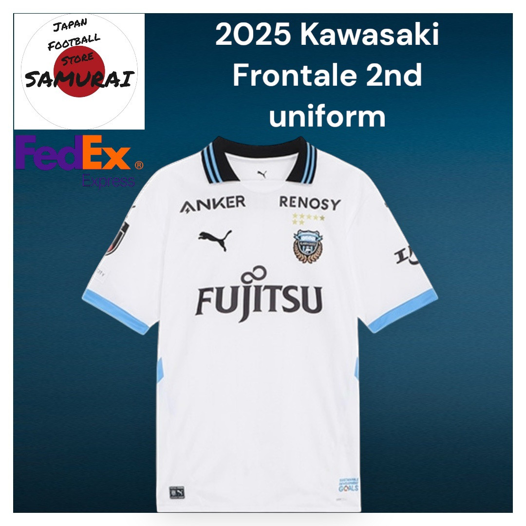Puma Kawasaki Frontale 2025 Away Jersey 783448-12 WHITE authentic