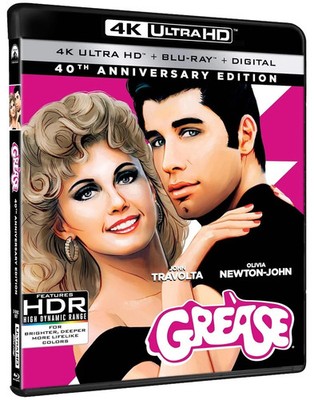 Grease (1978) (4K Ultra HD + Blu-ray + Digital, 40th Anniversary Edition) NEW!