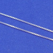 30  , 1mm, vintage Sterling silver handmade necklace, 925 box chain