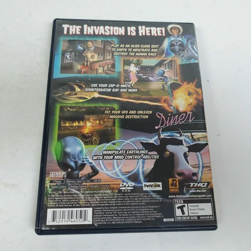Destroy All Humans! (Sony PlayStation 2, 2005) Black Label Complete - Picture 2 of 4