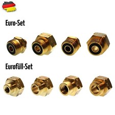 Adapter Propan Europa Euro-Set Euro Füll Set Gasflaschen Aufsatz Ausland D1-D4