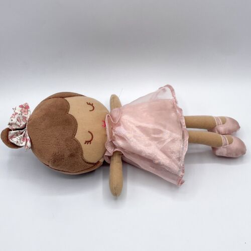 Baby Starters Princess Doll Plush Pink Ruffle Ballerina Brown Bun Latino 12in - Picture 4 of 7