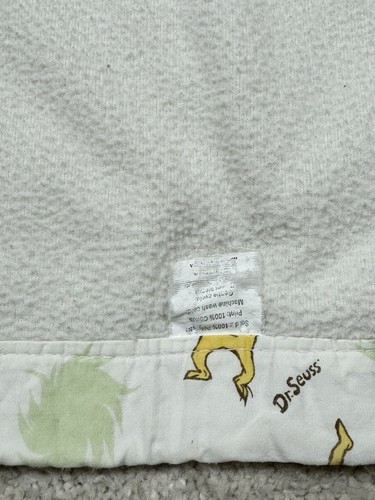Lorax Dr Seuss Nursery Baby Fleece Blanket Security Trend Lab 27x37 Print Trim - Picture 8 of 10