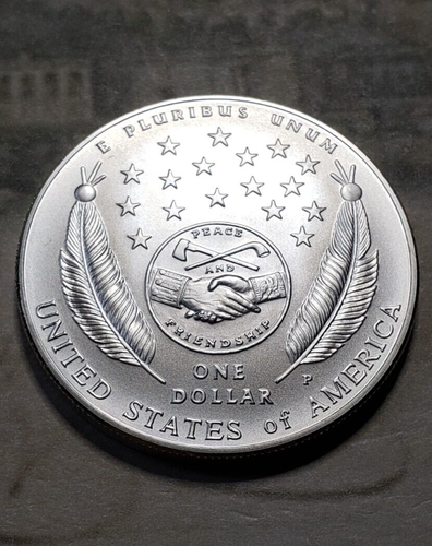 2004-P Lewis & Clark Silver Commemorative Dollar with Vintage Stamps - W18 - Picture 8 of 10