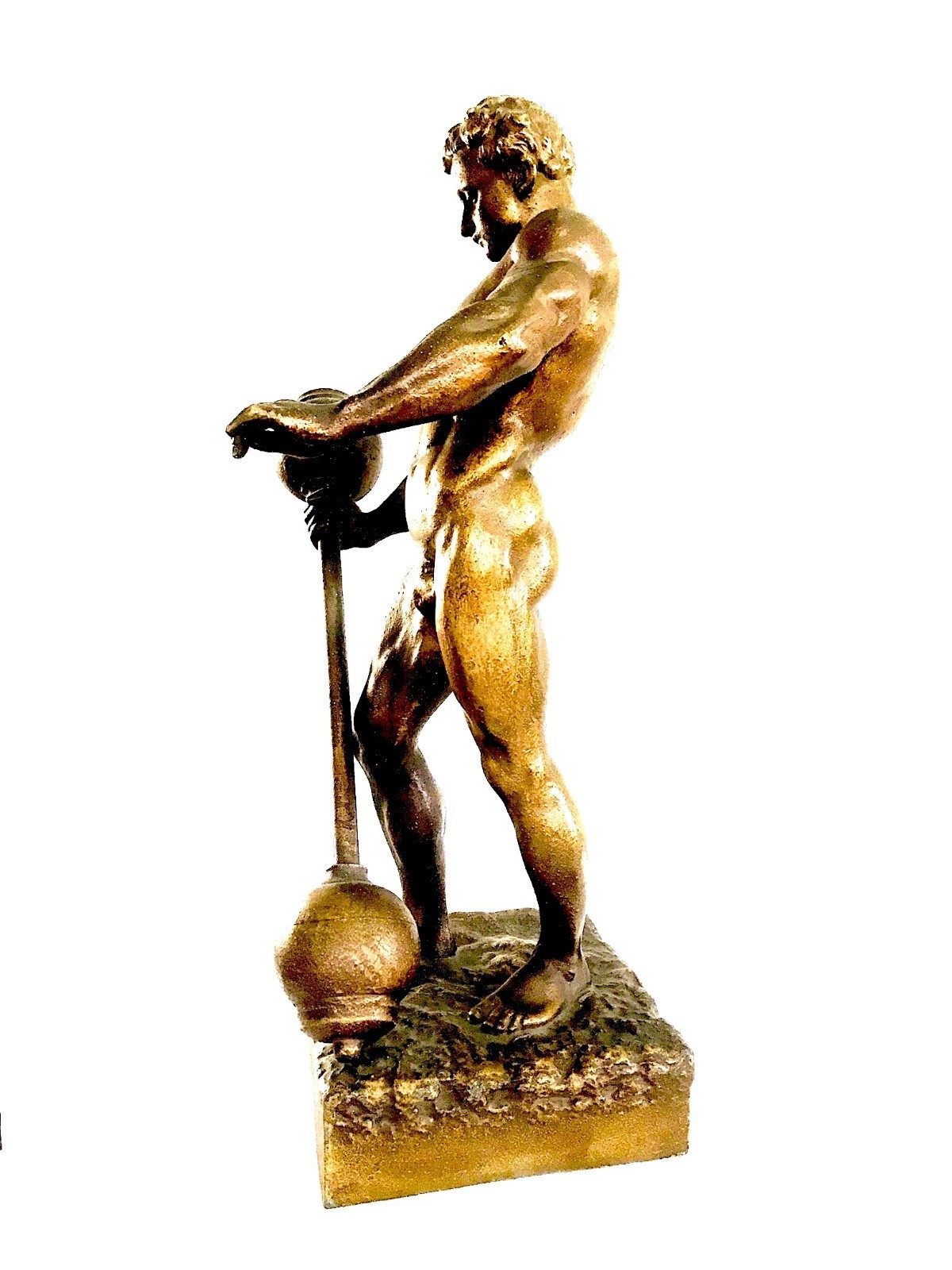 Sandow 1896 Bodybuilding Statue Antique Replica NOT Mr Olympia/ Hammer