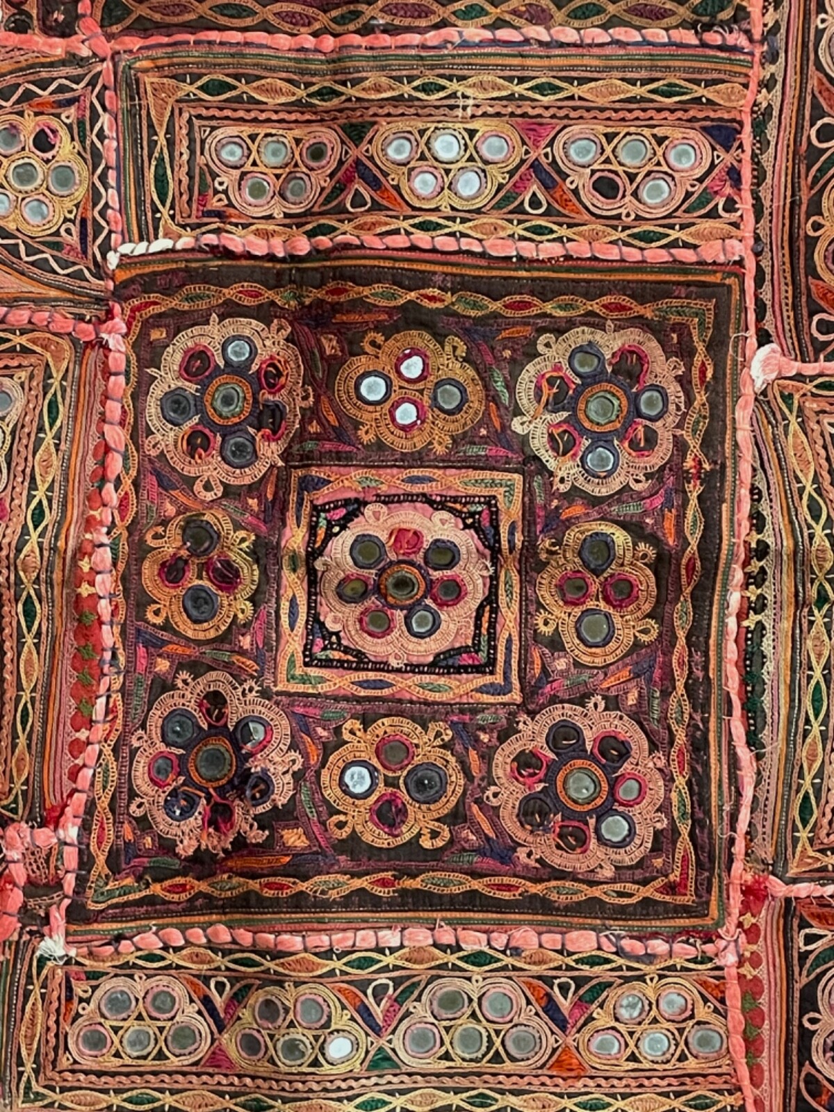 Wandbehang Wandteppich Indien Patchwork Rajasthan handgefertigt 200x 145 cm