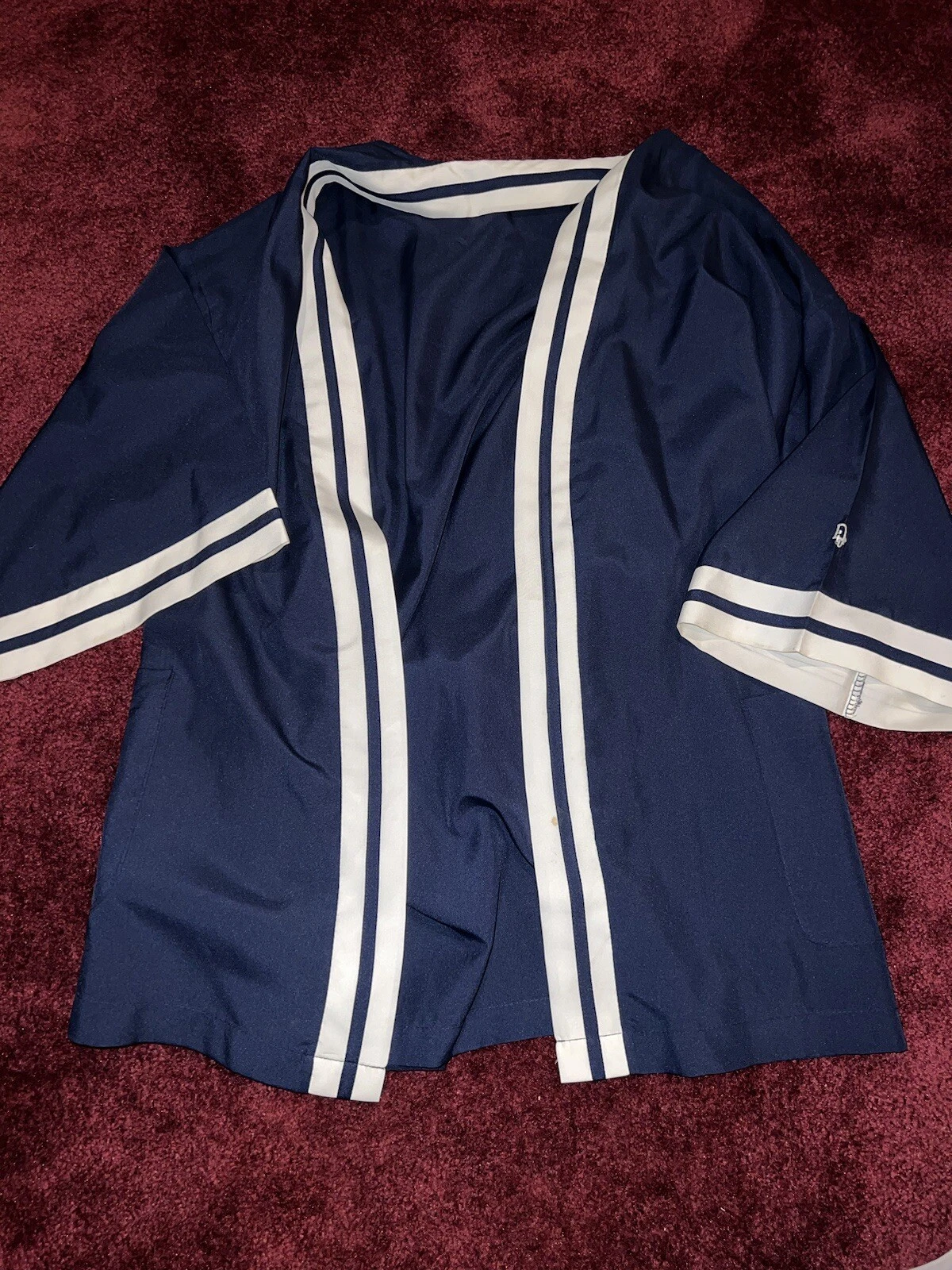 Peignoir de bain homme vintage Christian Dior Monsieur taille unique léger bleu marine