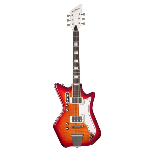 Airline Guitars Jetsons 2P FM Cherryburst Flame - Tone Chambered Electric - NEW! - Picture 7 of 12
