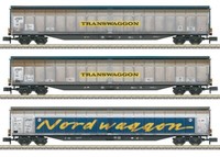 "Trix Minitrix 18297 Schiebewandwagen-Set \"Transwaggon\", Neu-Ovp"