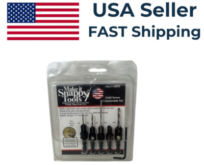 Make it Snappy Tools Quick-Change 5-Pc. Countersink Drill Bit Set -USED
