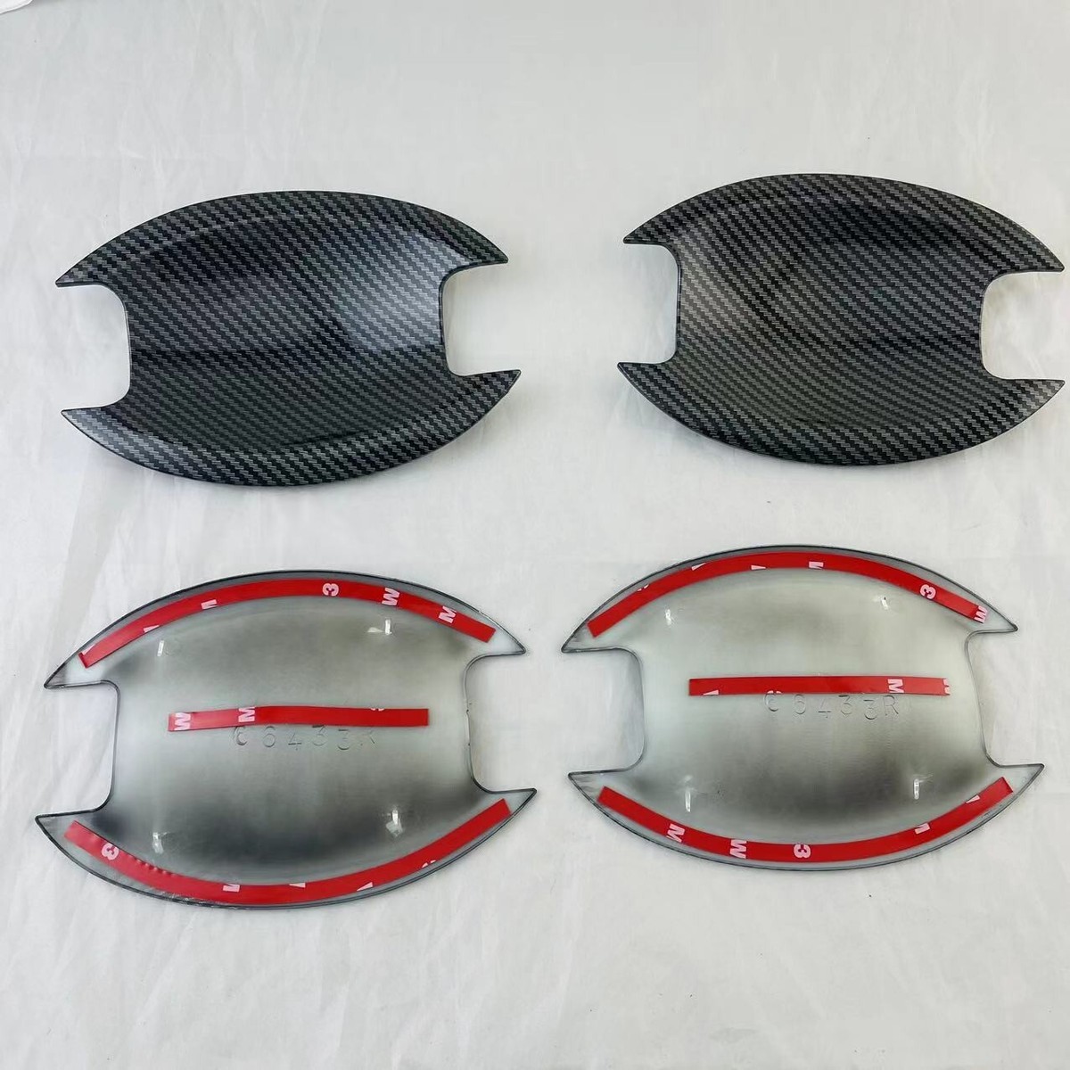 Carbon Car Door Handle Cover +Bowl Cover Trim For Nissan X-Trail