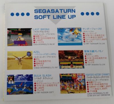 Sega Saturn SS Flash Sega Saturn Vol.18 Last Bronx Japan Version w