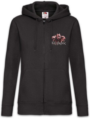 Cerberus Damen Zipper Hoodie Hades Dog Hound Of Hades Underworld Heracles
