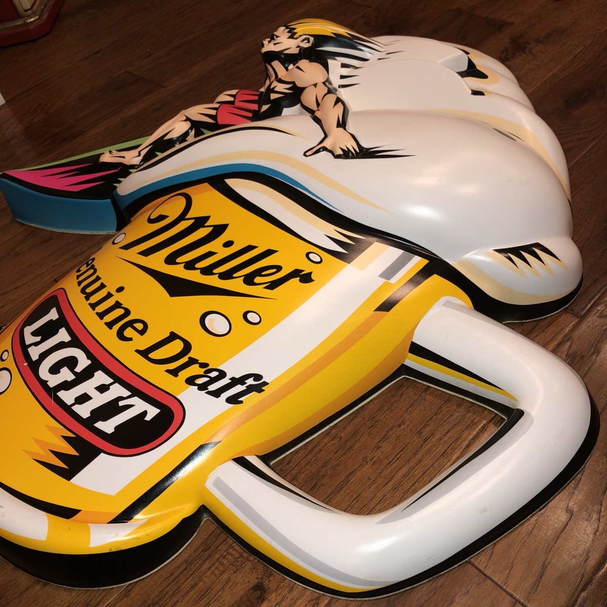 Miller Genuine Draft MGD サーフボードアメリカン雑貨 1992 MILLER LIGHT GENUINE DRAFT BEER SURFER 3-D SIGN BAR - PUB MAN
