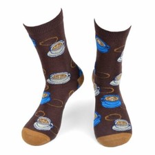 Women's Coffee Fun Novelty Socks Brown