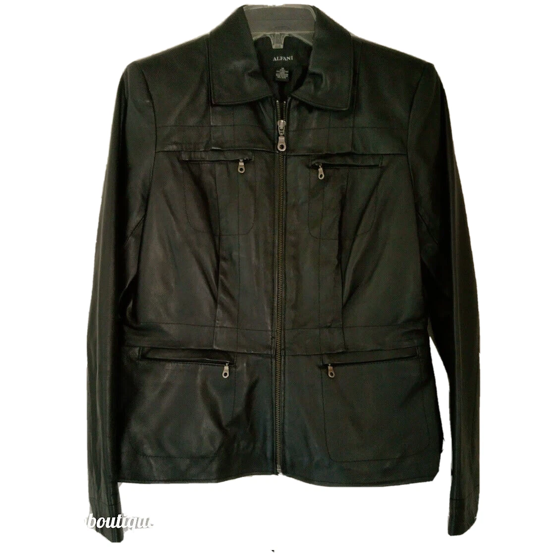 Alfani womens hotsell leather jacket