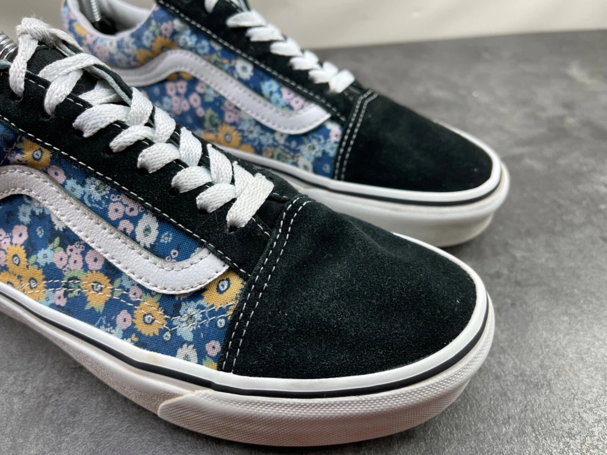 Black and blue best sale old school vans