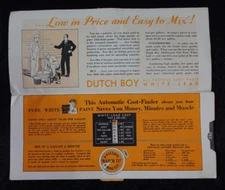 1930s DUTCH BOY National Lead Company Original AD COLOR CHECKER