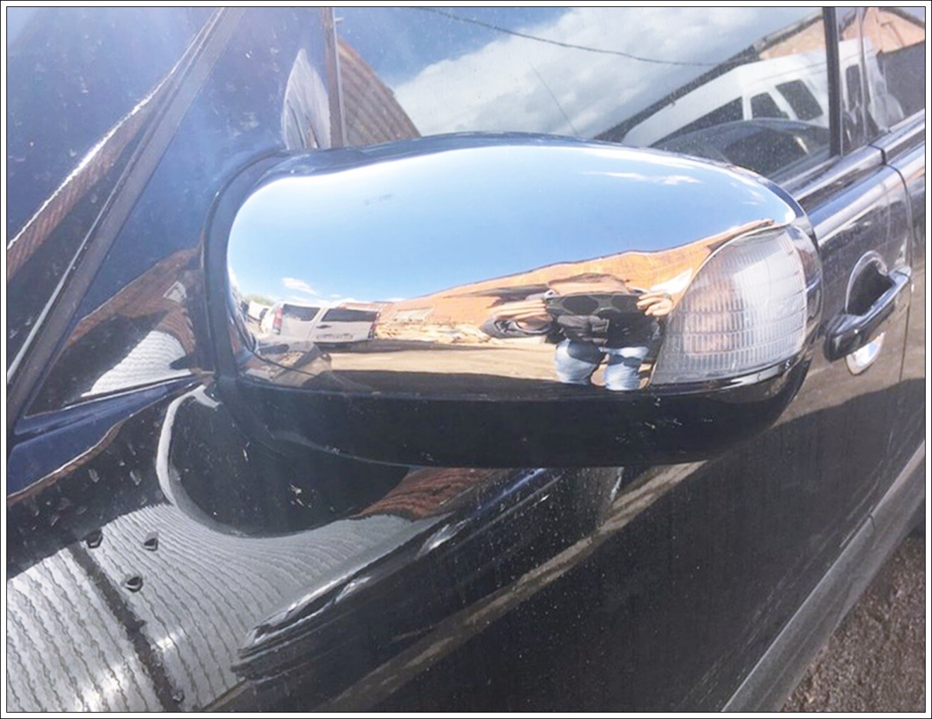 Chrome Mirror Cover 2 pcs S.STEEL For Mercedes E Class W210 S210 1995