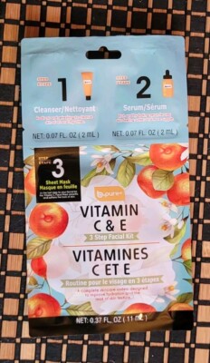 b pure Vitamin C & E 3-Step Facial Kit Improves Hydration & Texture (2 kits)