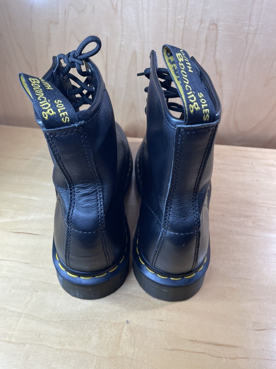 Dr. Martens 11822 Black Combat Unisex Leather Boots Men's Sz 10