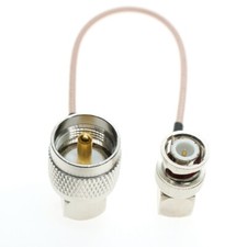 BNC Male Right Angle To UHF Male PL259 90  RA Pigtail Jumper Lot RF RG316 Cable