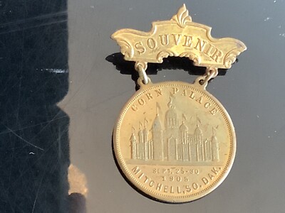 1905 Corn Palace Mitchell So.Dakota Brass Medal 36mm.