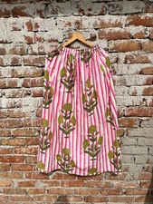 New Indian Cotton Striped Green Floral Skirt Women's Clothing Partywear Skirt US