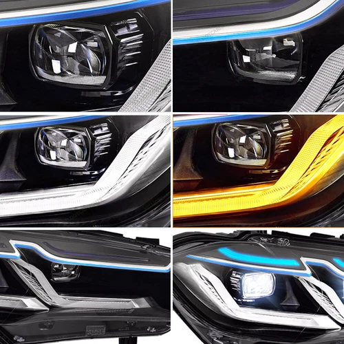 Pair Led Headlights Assembly For BMW X5 F15 DRL Sequential Front Lamp 2014-2018 - Picture 8 of 22