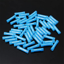 500Pcs Car Audio Alarm Wire Butt Connectors Blue Nylon Gauge 16-14 AWG Terminals