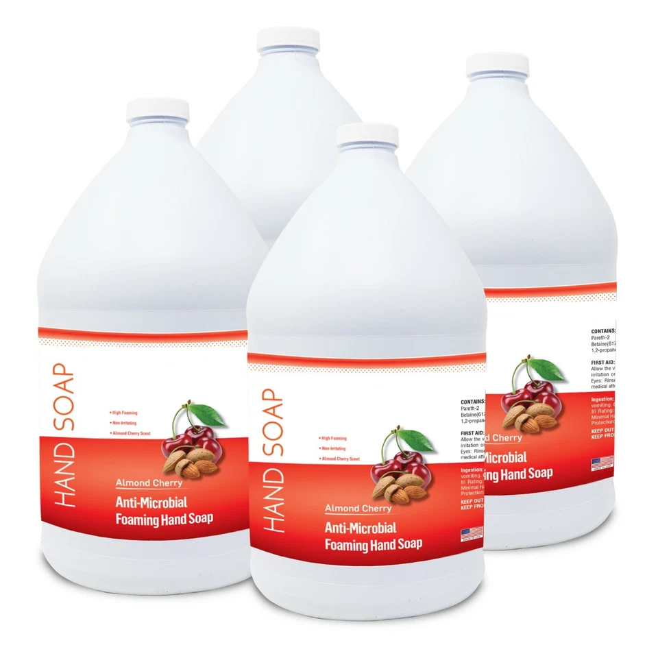 Recambios de jabón de manos espumoso V/F jarra 4 recargas de espuma aromática hechas en EE. UU., (1GLx4 = 4GL) Foto 3 de 4