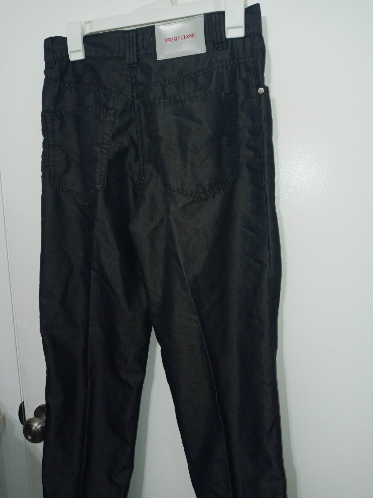 Versace Classic Dark Gray Zip Button Close Pants … - image 5