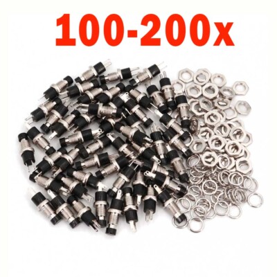 50/100PCS PBS-110 2Pin Momentary Normally Open 7mm Reset Push Button Switch