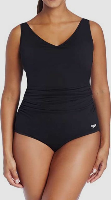 Speedo Black Women S Size 8 One Piece Endurance Shirred Swimwear 284 For Sale Online Ebay