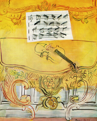 Lovely 1958 RAOUL DUFY SIGNED Color Print 