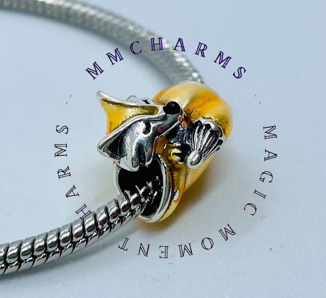 14K Gold Fox and Baby Pendant: Celestial Sterling Silver Charm Necklace - Israel