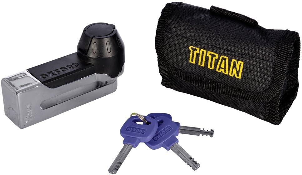 OF50 OXFORD TITAN CHROME BRAKE DISC LOCK SECURITY MOTORBIKE MOTORCYCLE  T