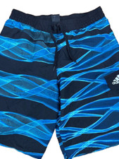 Adidas BOYS Swim Shorts Trunks BLUES,Large NWOT