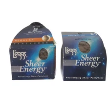 L'EGGS Lot of 2 Suntan Sheer Pantyhose Hosiery Sz B