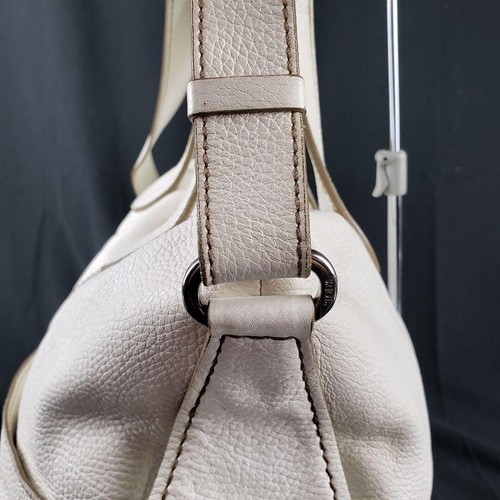 TOD'S Handbag Tote Shoulder Bag Logo Leather White Women's USED FROM JAPAN - Picture 13 of 15
