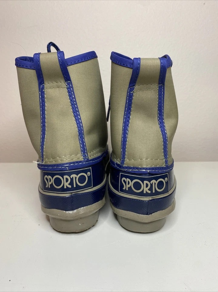 Botas Sporto Vintage Mujer Talla 6 Pato Verde Azul Marino Termolite Impermeables Foto 3 de 4